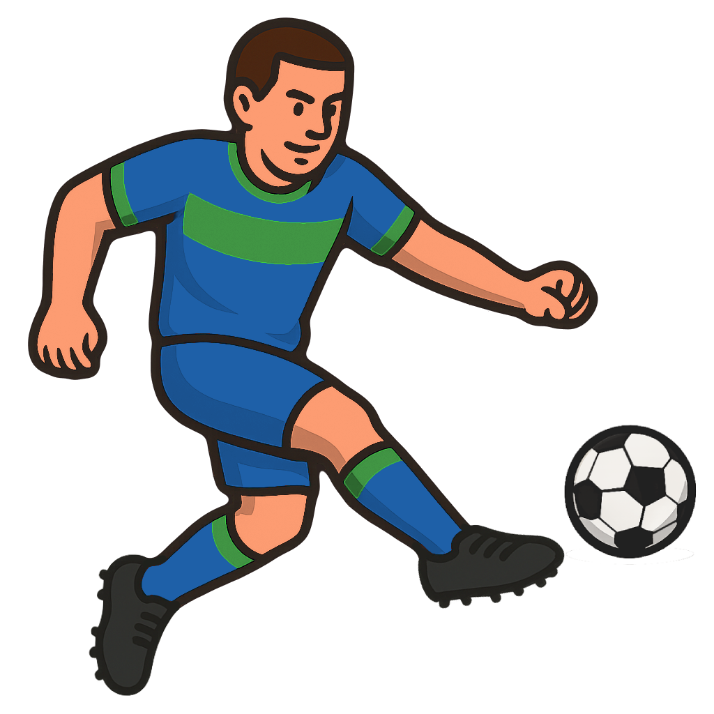 Soccer player illustration