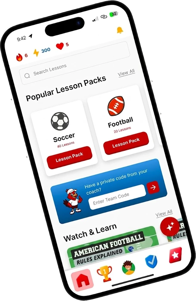 Sportlingo app on phone